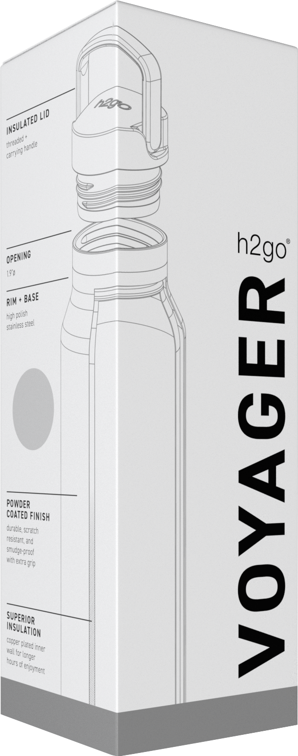 matte white 25 oz h2go voyager
