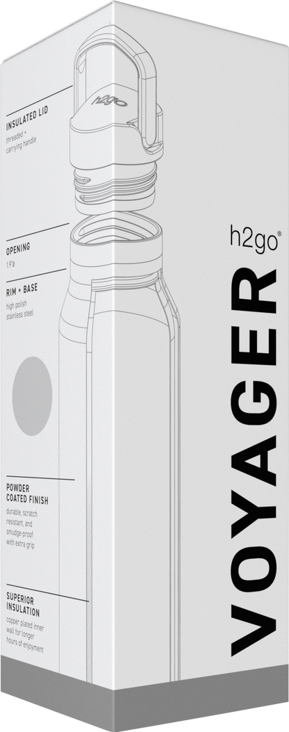 matte white 25 oz h2go voyager