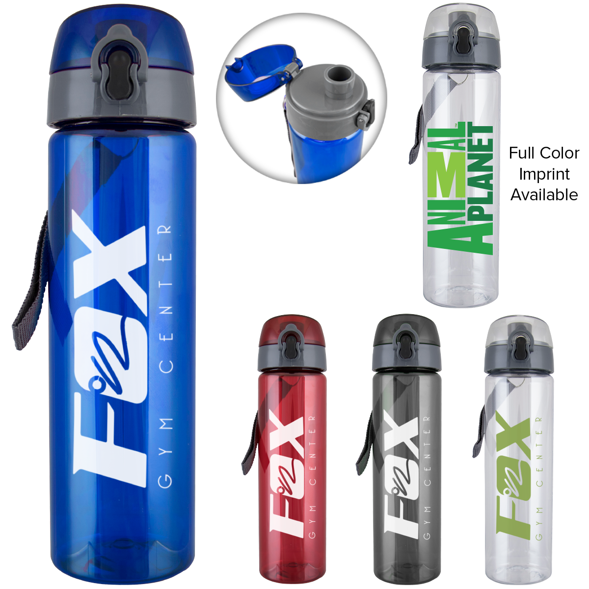 Blue 25 Oz Water Bottle With Trekker Lid