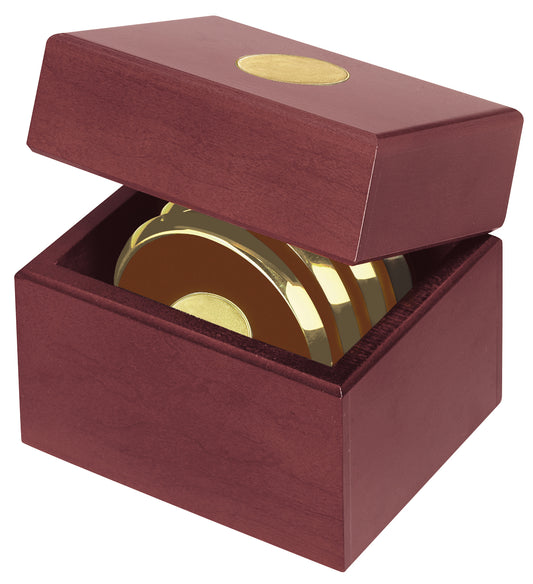JAFFA® Four Coasters with Solid Cherry Chest