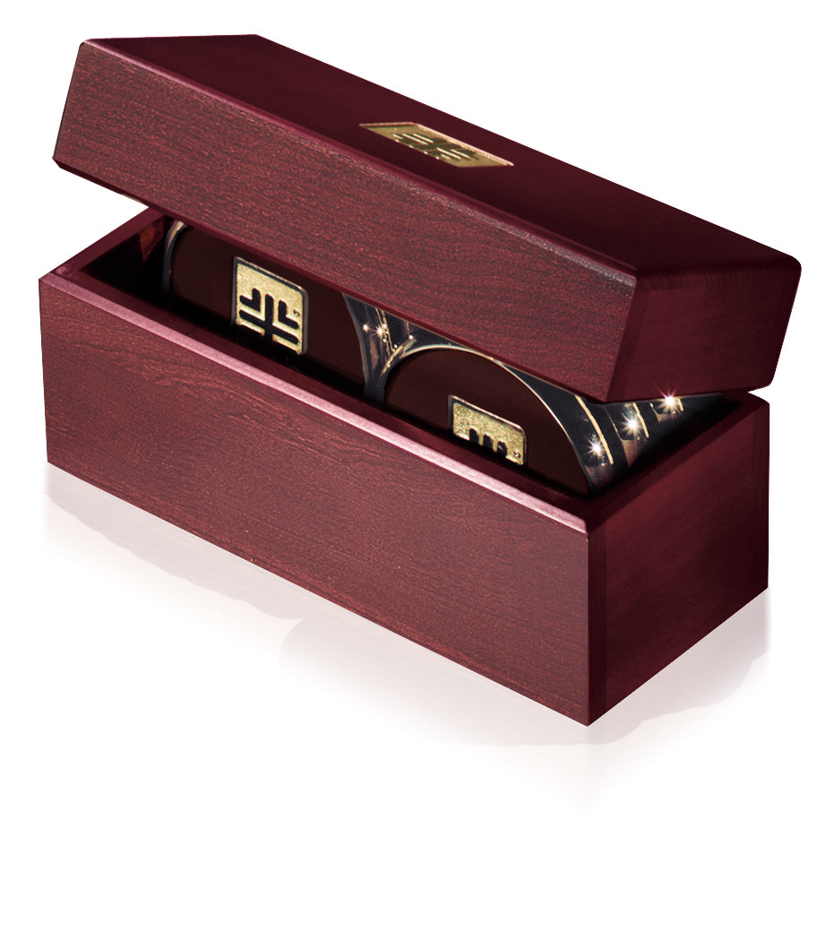 JAFFA® Six Coasters with Solid Cherry Chest