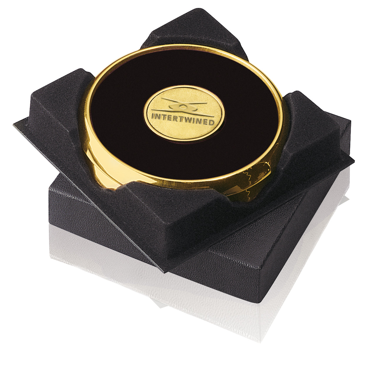 JAFFA® Two Coasters in Deluxe Black Flocked Gift Box