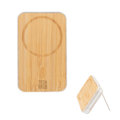 Mag Max Bamboo Wireless Charger Power Bank