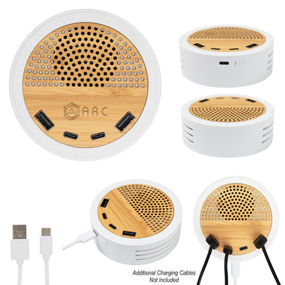 WHITE rABS & Bamboo Speaker & Charger