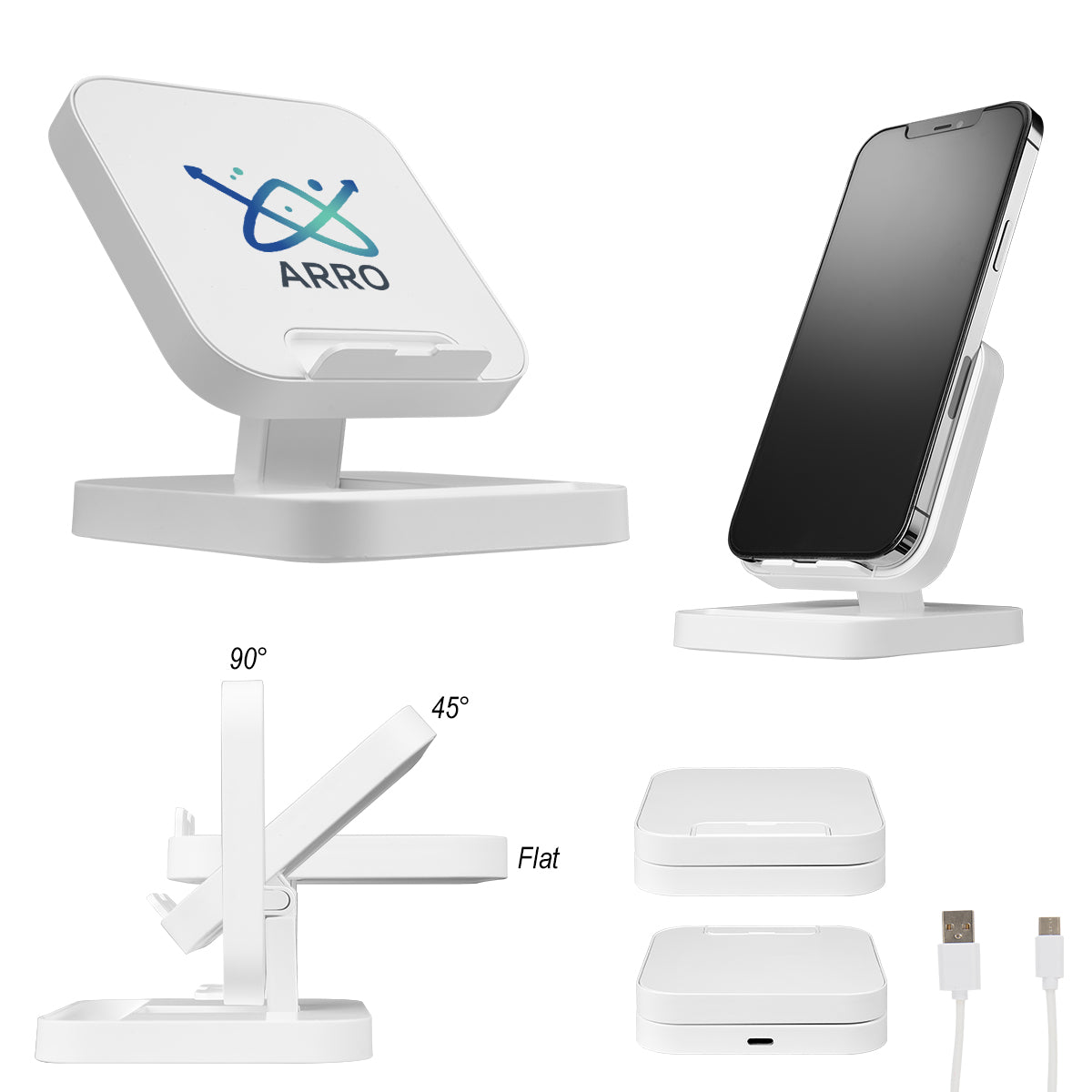 WHITE 15W RABS Charging Phone Stand