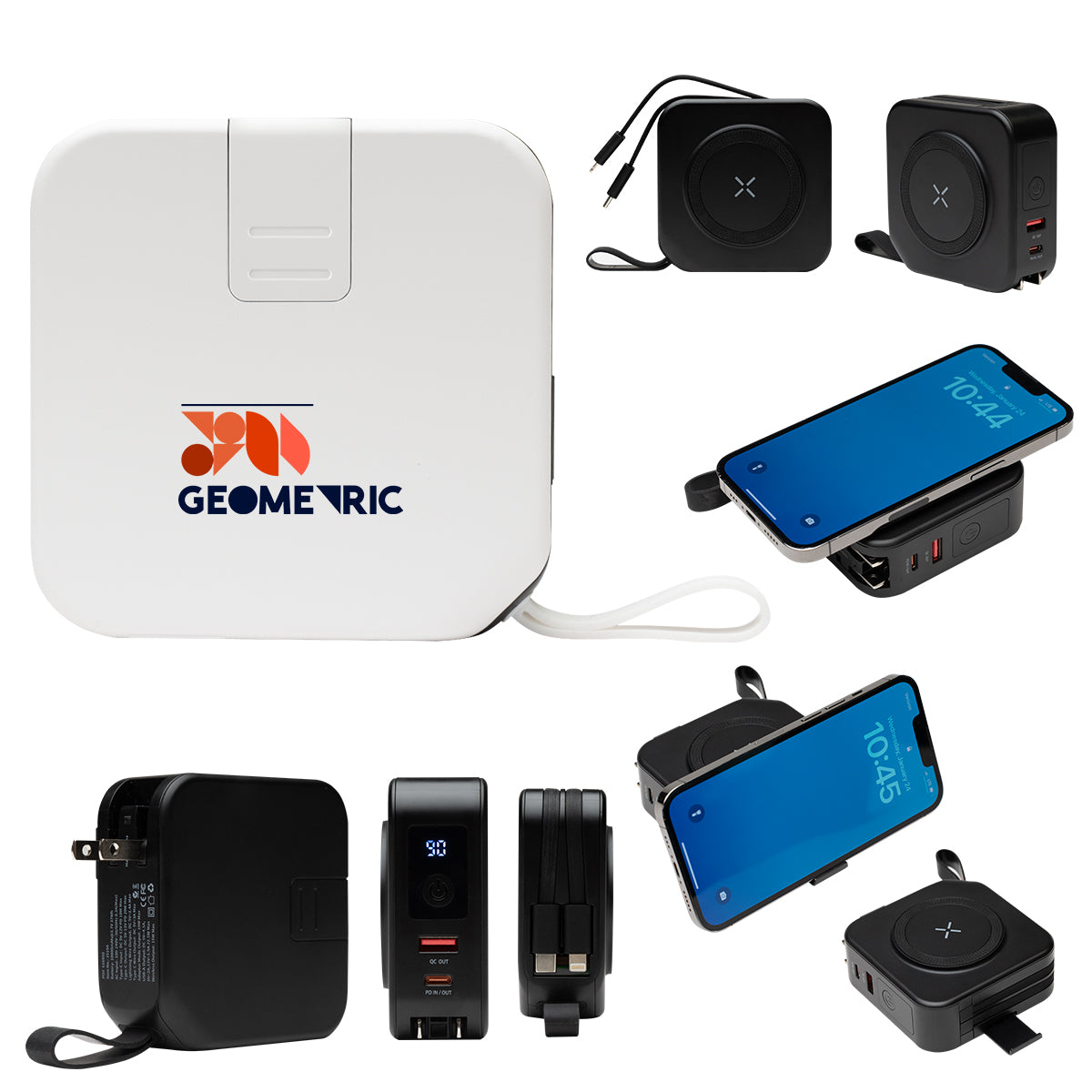 BLACK WITH BLACK 10,000 mAh 5-In-1 Universal Charger