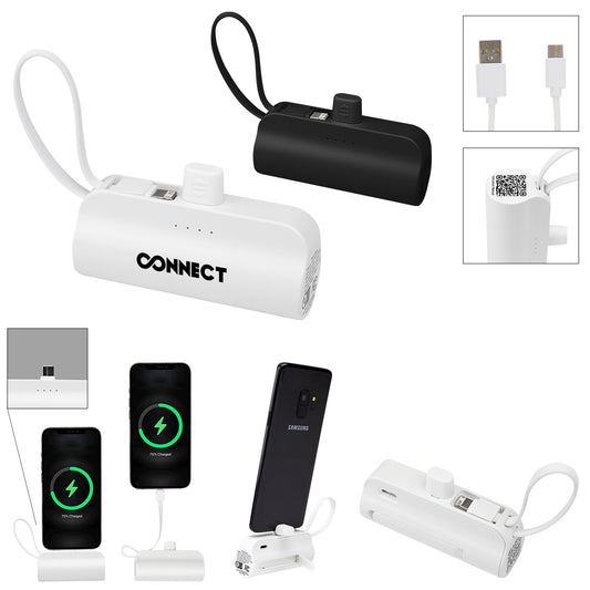 BLACK UL Listed 5000 mAh Portable Power Bank