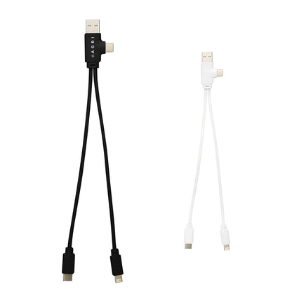 BLACK Dual Connect Recycled Multi-Charge Cable