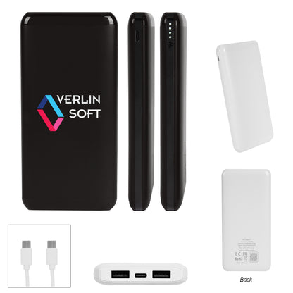 BLACK 10,000 Mah Multi-Port Power Bank