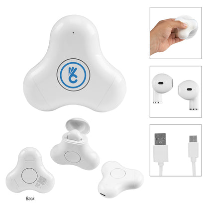WHITE Fun Spinner TWS Earbuds