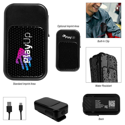 BLACK Clip-On Mini Mesh Front Speaker