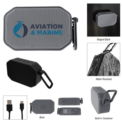 BLACK Mini Magnet Speaker With Carabiner