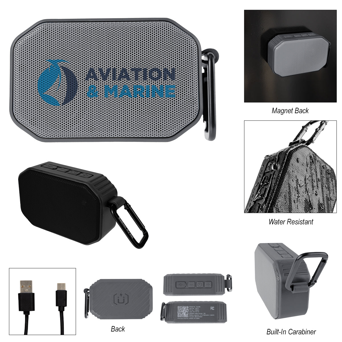 Mini Magnet Speaker With Carabiner