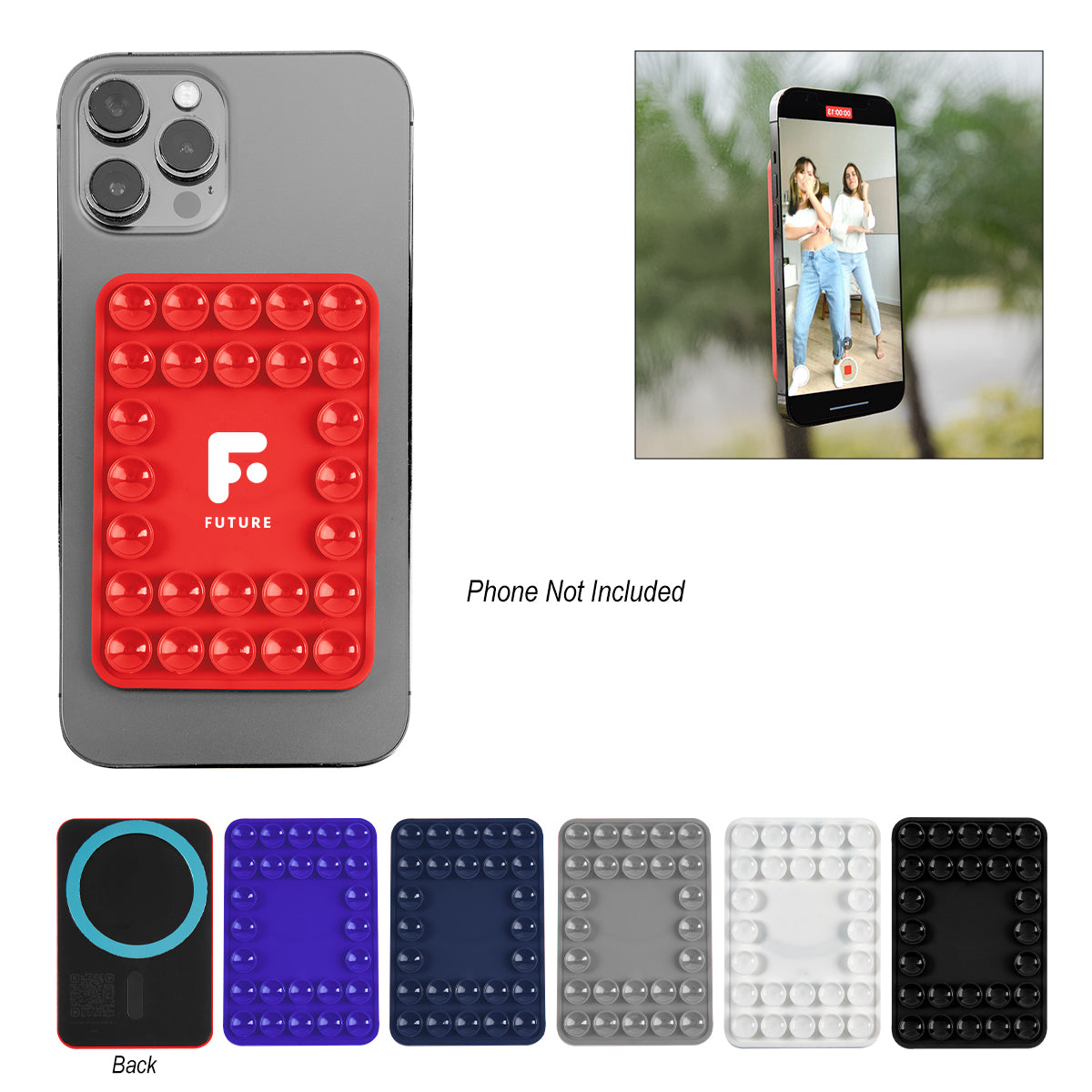 BLACK Magnetic Silicone Suction-Cup Phone Mount