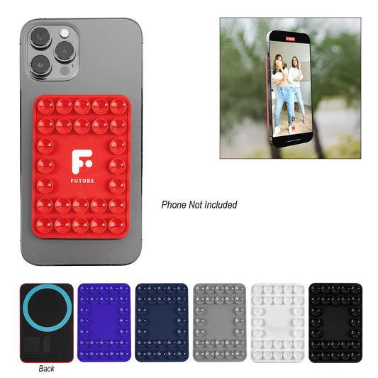 BLACK Magnetic Silicone Suction-Cup Phone Mount