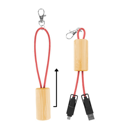 Bamboo Slider Multi-Chargin Cables
