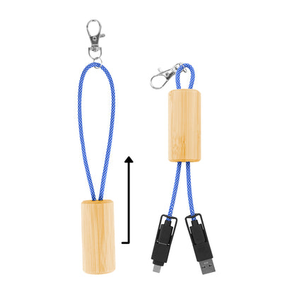 Bamboo Slider Multi-Chargin Cables