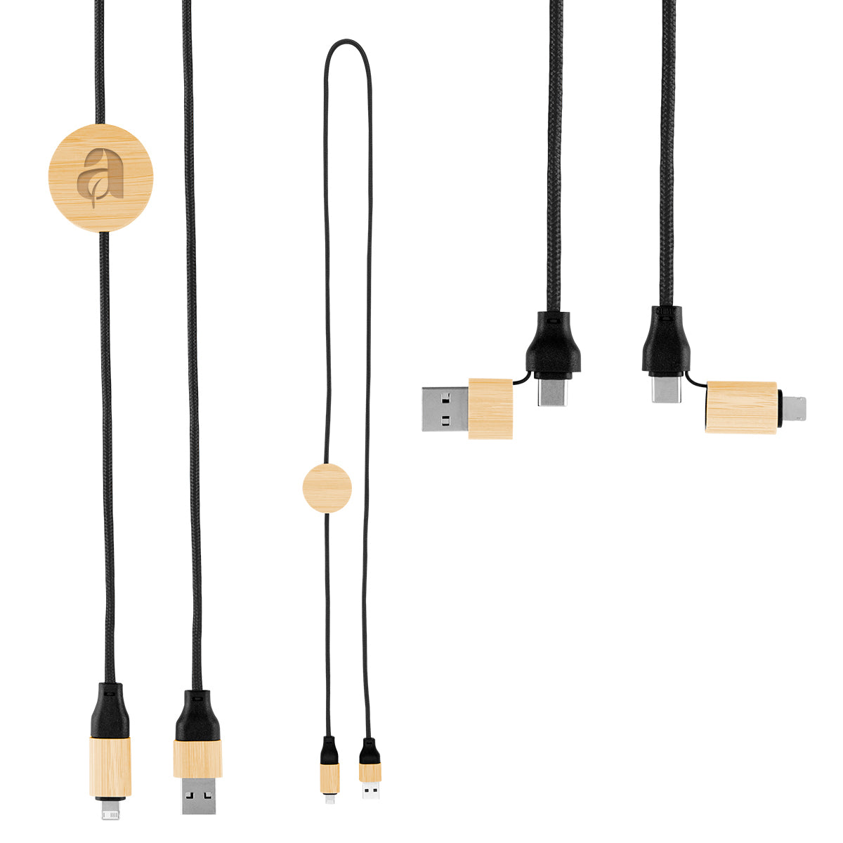 3' 60W Bamboo & rPET Fast Charging Cable