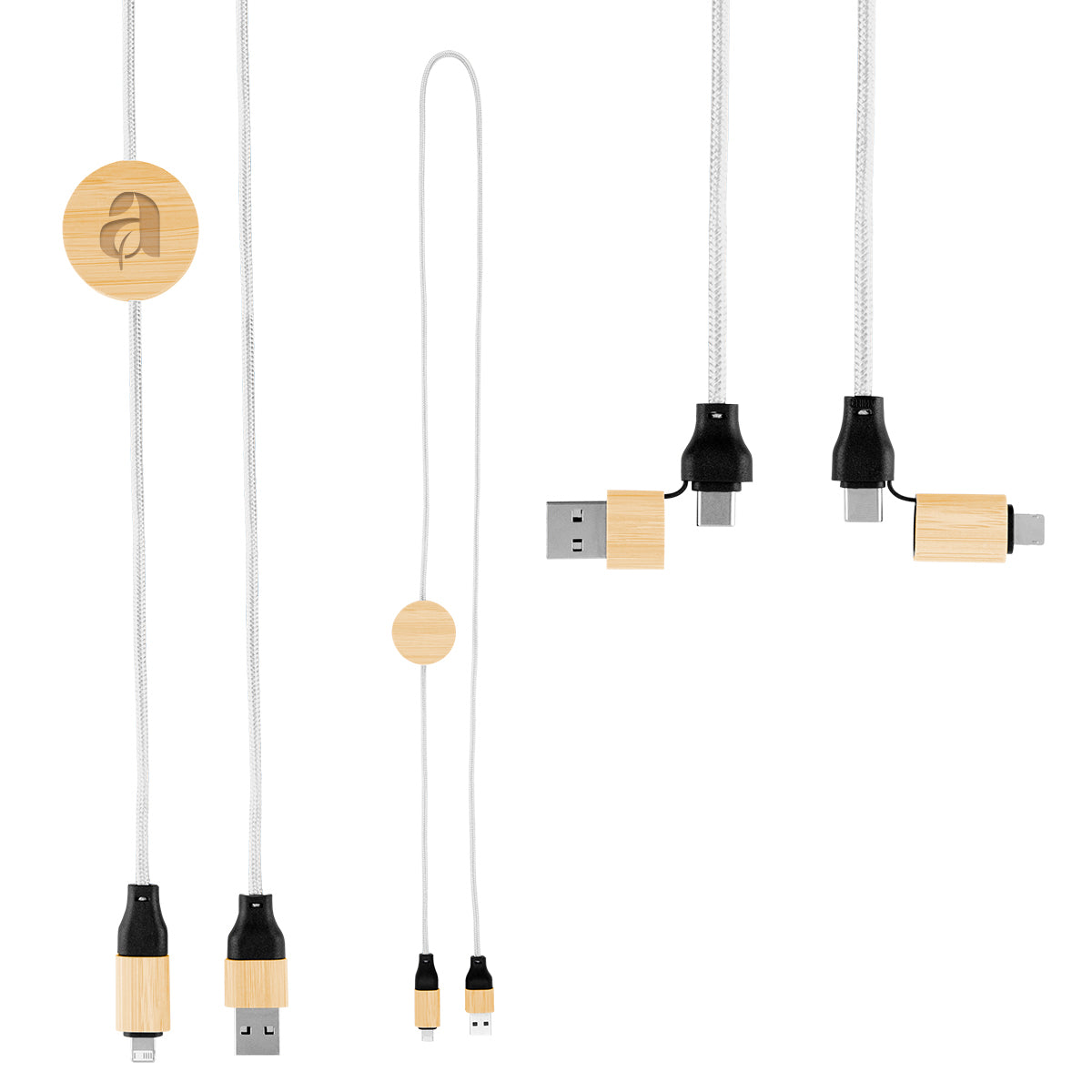 3' 60W Bamboo & rPET Fast Charging Cable