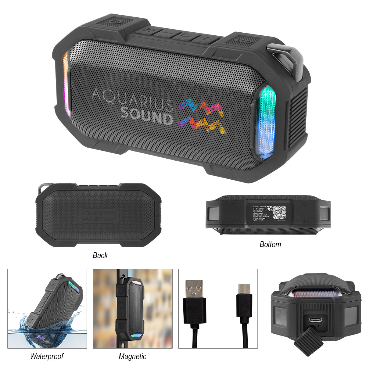 BLACK rABS Rhythm Light Up Speaker