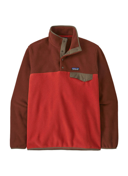 Patagonia Men's Lightweight Synch Snap-T Pullover - Oatmeal Heather w/Smolder Blue - XS