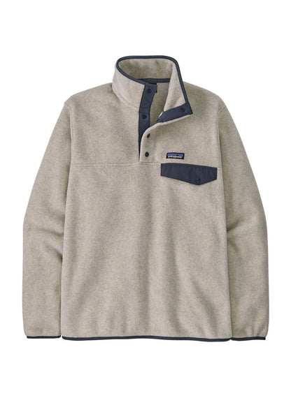 Patagonia Men's Lightweight Synch Snap-T Pullover - Oatmeal Heather w/Smolder Blue - XS
