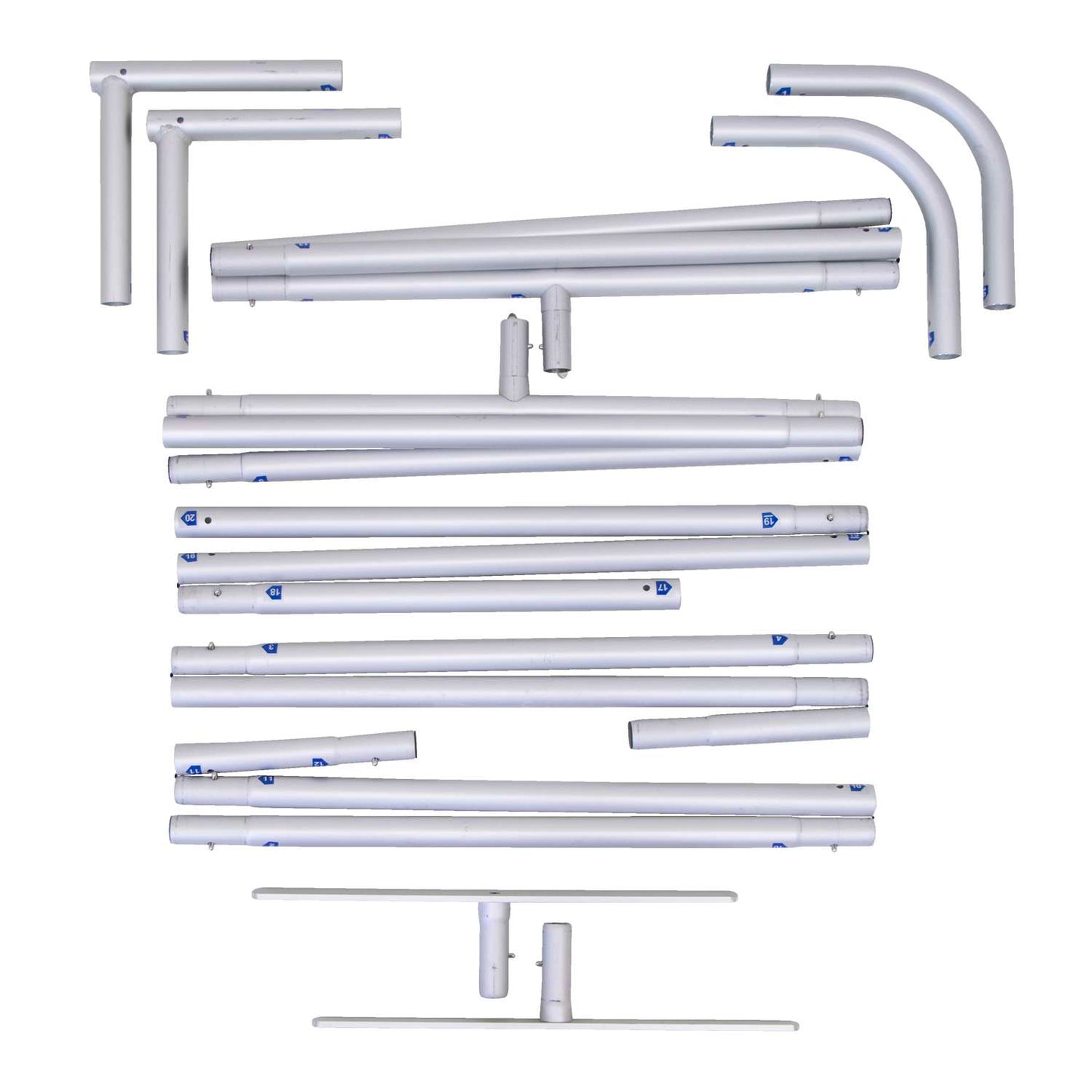 6'W x 90"H EuroFit Straight Wall Hardware