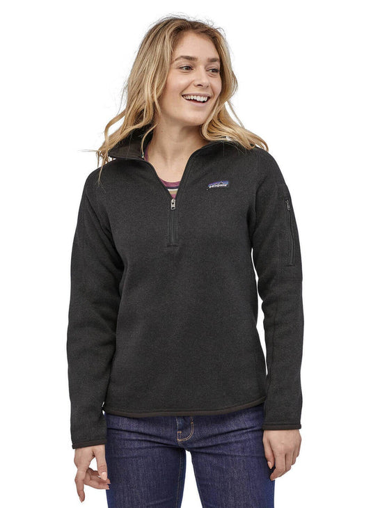 Patagonia Women's Better Sweater Quarter-Zip - Black - XXS