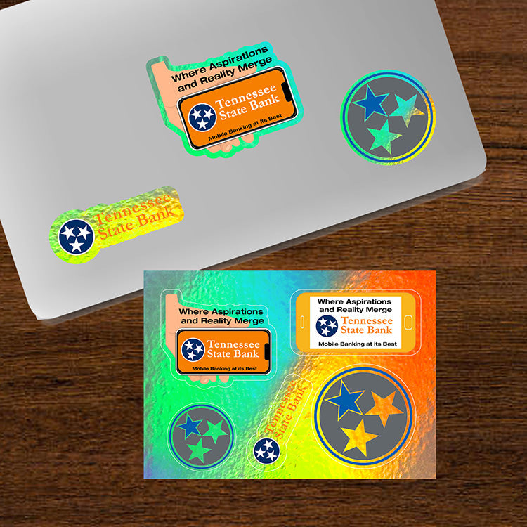 “CUSTOMCUT™” 5” x 7” Full Color Custom Shape Removable Vinyl Sticker Sheets