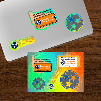 “CUSTOMCUT™” 5” x 7” Full Color Custom Shape Removable Vinyl Sticker Sheets