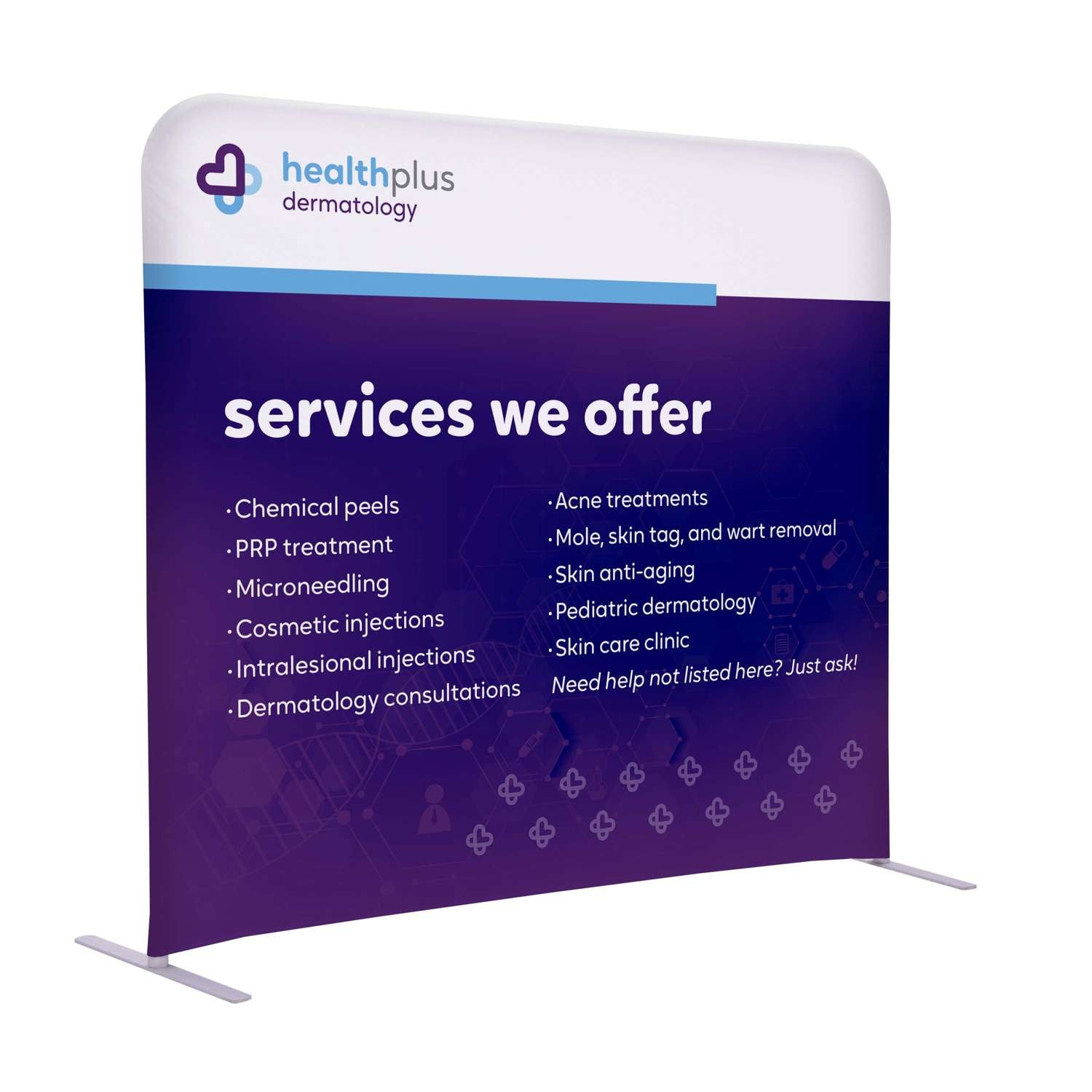 5'W x 54"H EuroFit Straight Wall Kit (Recycled Polyester Knit)