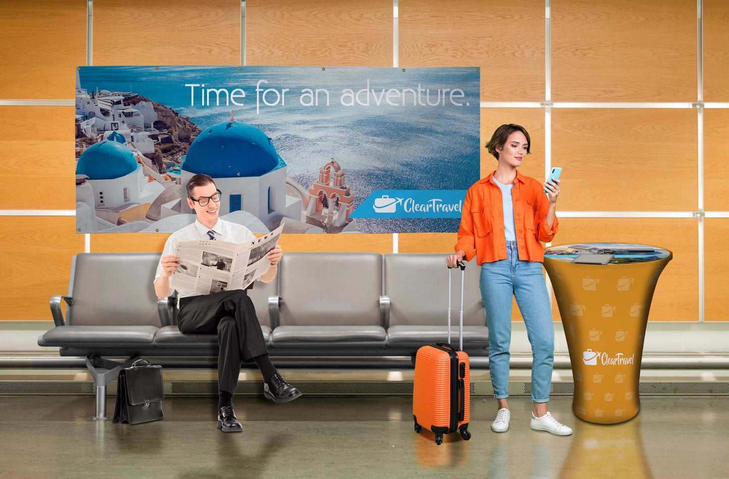 Power Pedestal Kit with Tabletop Decal