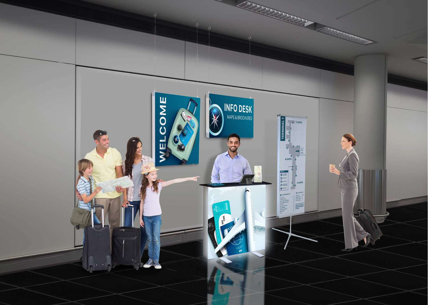 ShowGlower Counter Kit (Backlit Woven Polyester Front Panel & Unimprinted Block-Out Back Panel)