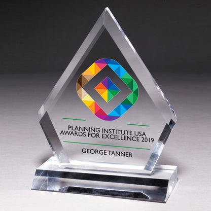 Multi-Faceted Acrylic Award - 53/4” x 7 1/2” - Laser Engraved