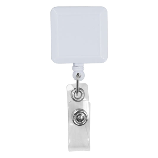 "Olmsted VL" 30” Cord Square Retractable Badge Reel and Badge Holder with Metal Rotating Alligator C