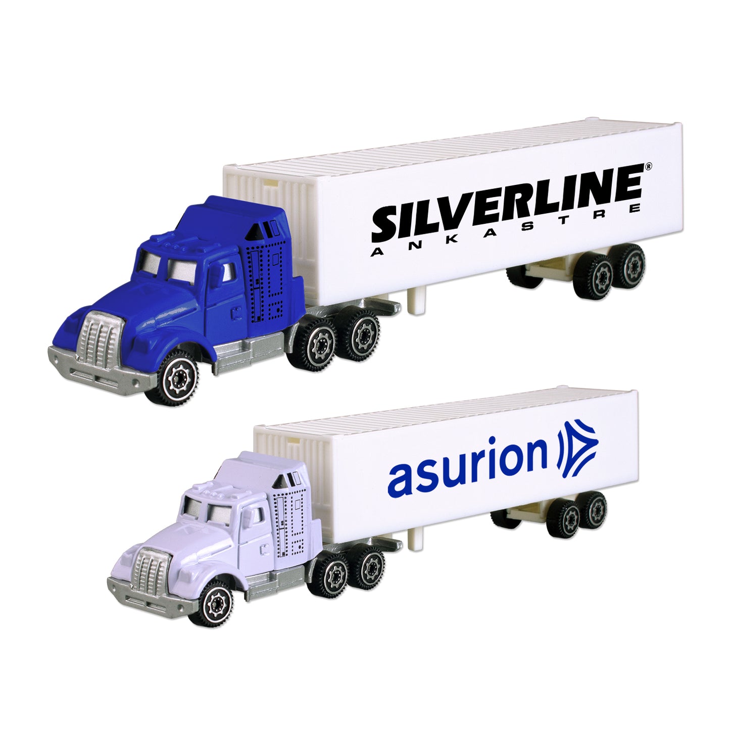 Blue Die Cast Tractor Trailer (7.5")
