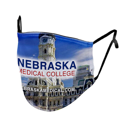 "PARAGON" Full Color Sublimation 3-Ply Washable & Reusable Cotton/Polyester Face Mask with Ear Loop