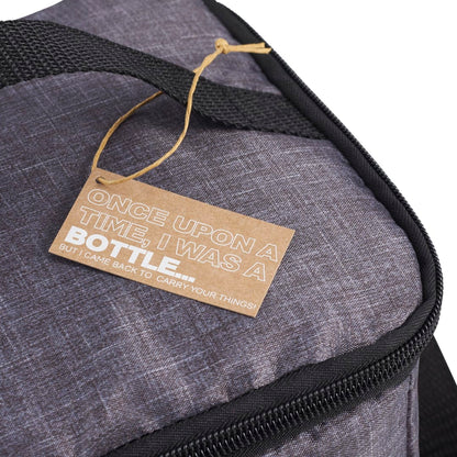 Front View of Gray Excursion Recycled 6 Can Lunch Cooler