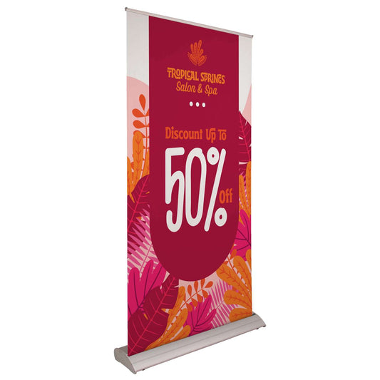 46.5" Deluxe Pro Retractor Single-Banner Kit (No-Curl Opaque Fabric)