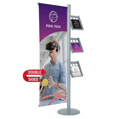 Flex Banner Display Single-Banner with Lit Rack Kit