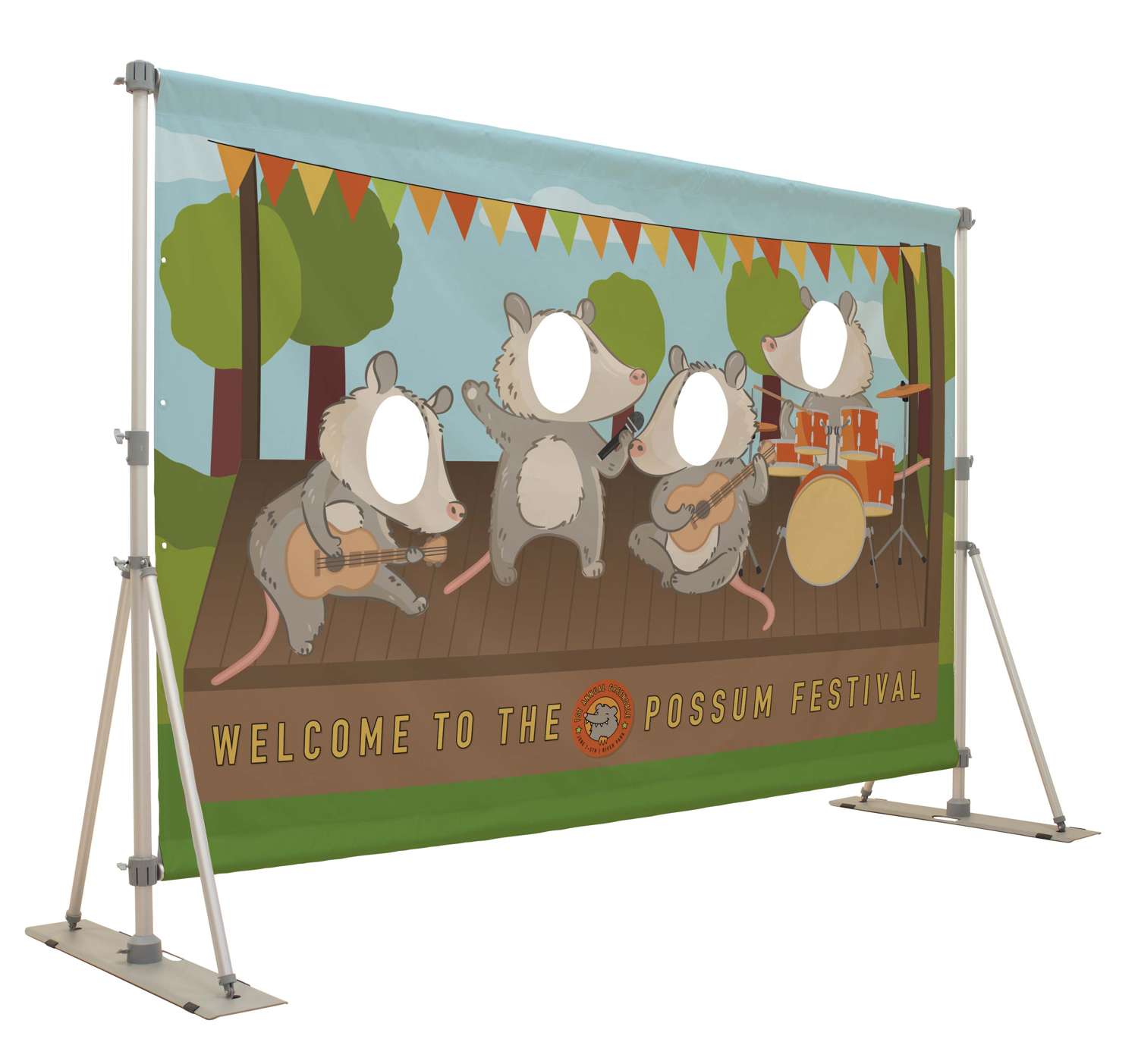 Headliner Display Quad Face Cutout Kit (18 oz. Vinyl, Single-Sided)