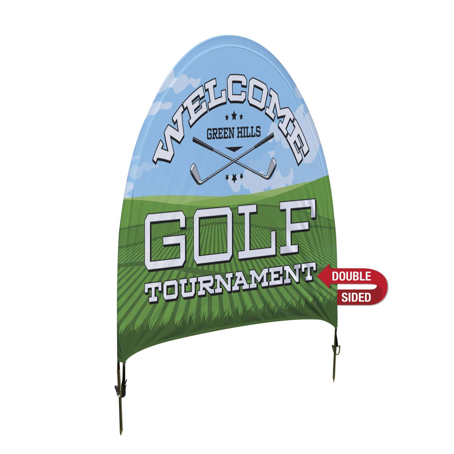 5' W X 4'H Sunrise Lawn Double-Sided Kit