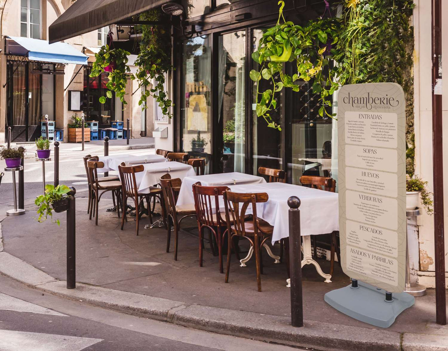 90" EuroFit Flex Sign Kit with Ballast Base