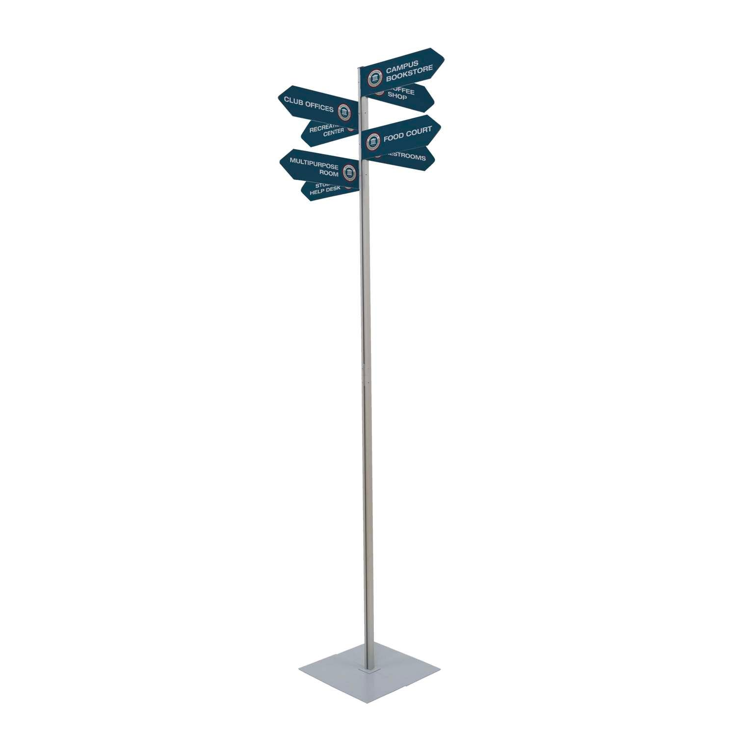 Wayfinding Arrow Sign Post Kit (with Eight Double-Sided Imprinted Signs)