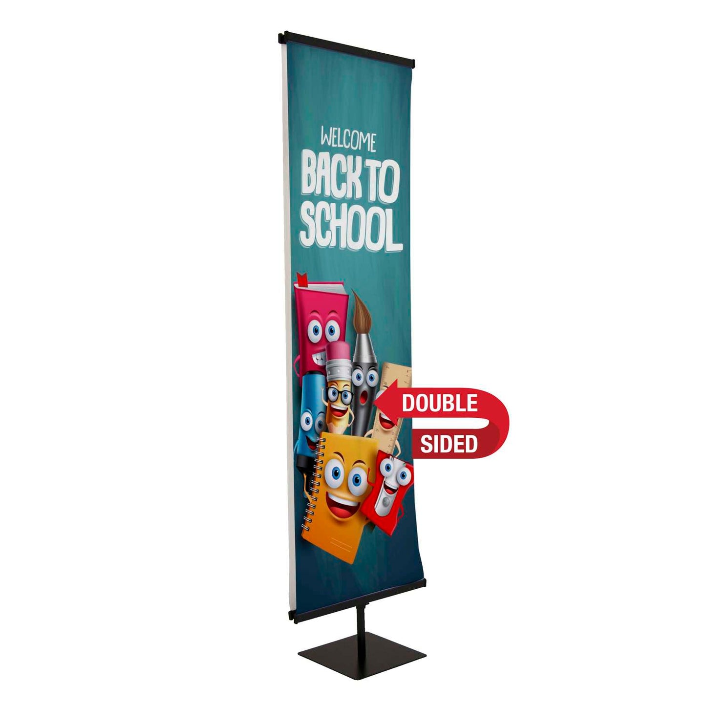 24" Everyday Snap Rail Banner Display Double-Sided Kit