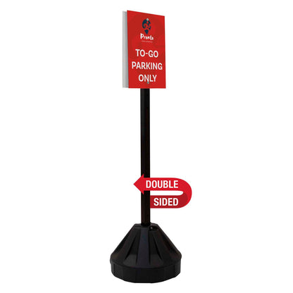 60" Rover Portable Sign Post Double-Sided Kit