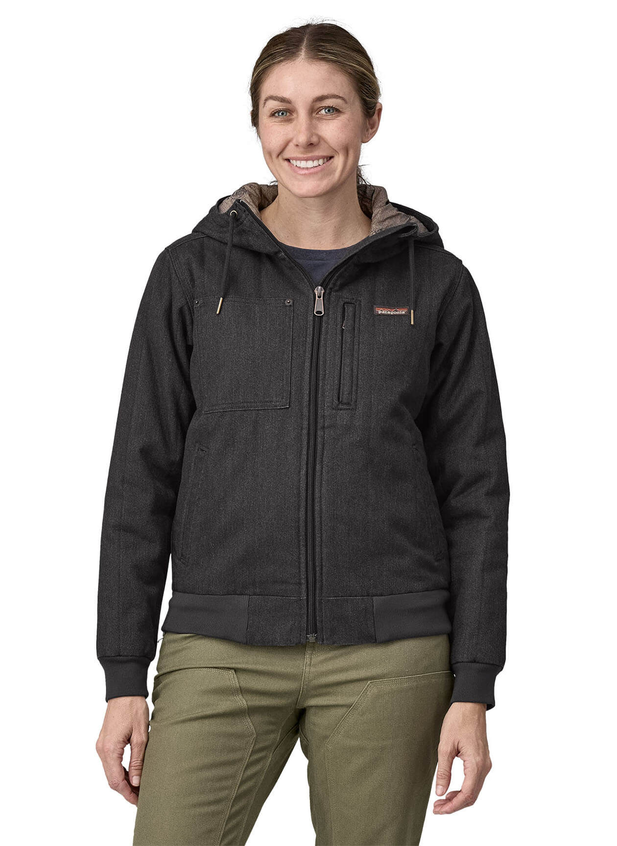 Patagonia Women's All Seasons Bomber Hooded Jacket - Ink Black - MD