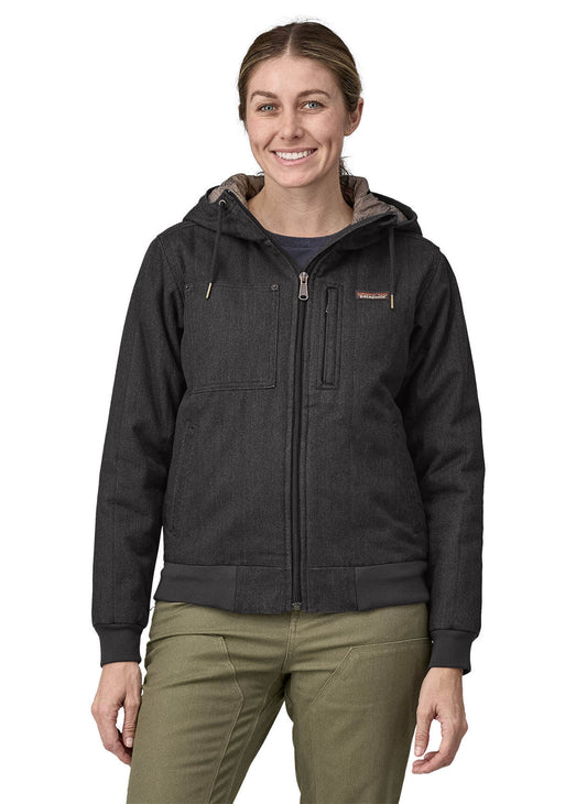 Patagonia Women's All Seasons Bomber Hooded Jacket - Ink Black - MD
