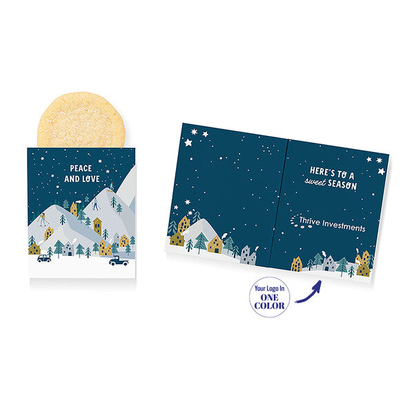 Foil-Stamped Stock Holiday Sentiment Mini Sweeter Card with Single Sugar Cookie