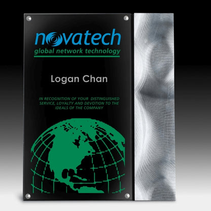 Striped Metal Plaque - 4 Color Process - (8" x 10" x 1/2")